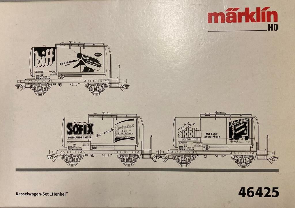 Märklin H0 ketelwagenset “Henkel” 46425. Nieuw in OVP., Hobby en Vrije tijd, Modeltreinen | H0, Wisselstroom, Verzenden, Märklin