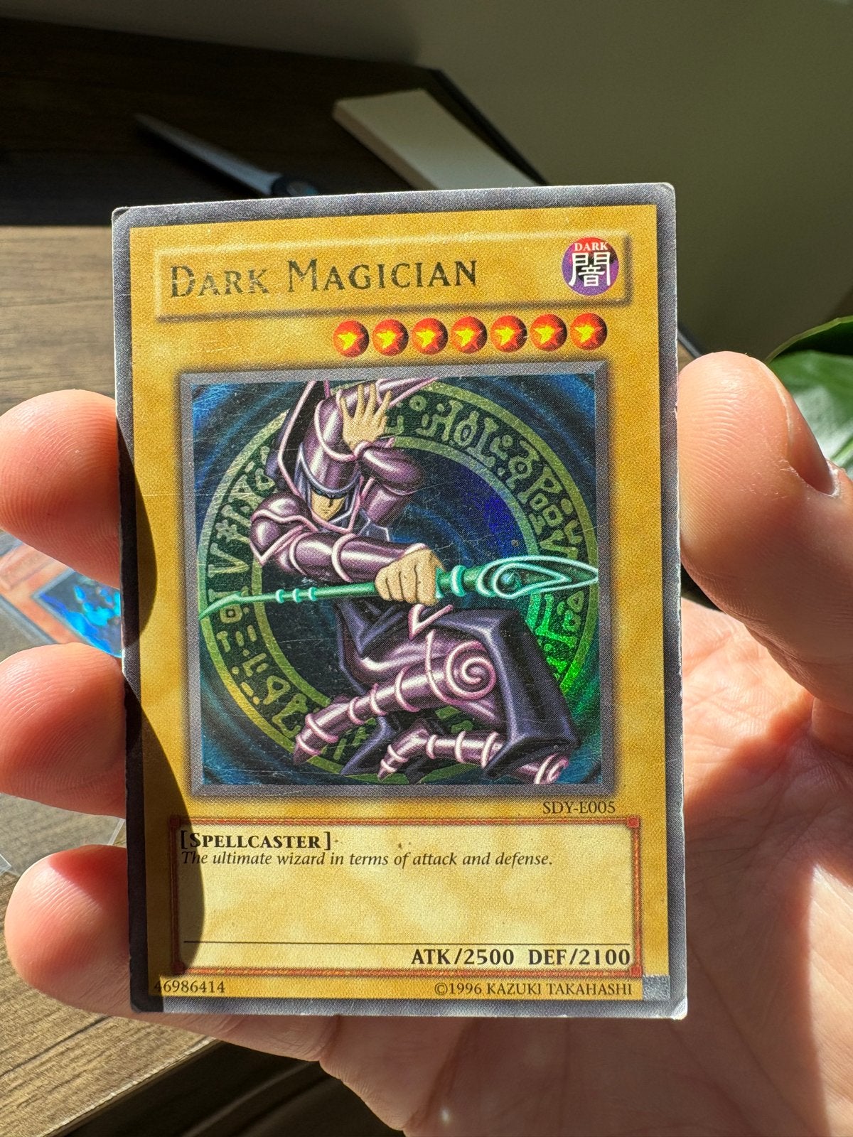 Dark Magician (SDY-E005) Holo LP/P, Ophalen, Gebruikt, Losse kaart, Foil