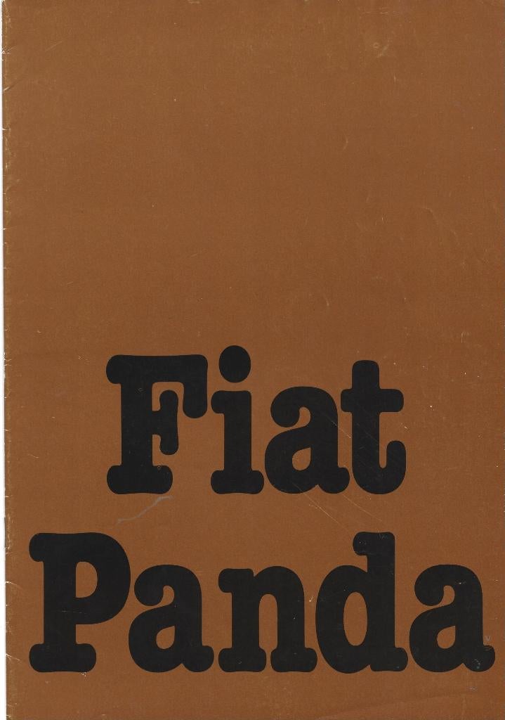 Fiat Panda brochure auto (fi01), Ophalen of Verzenden, Zo goed als nieuw, Overige merken