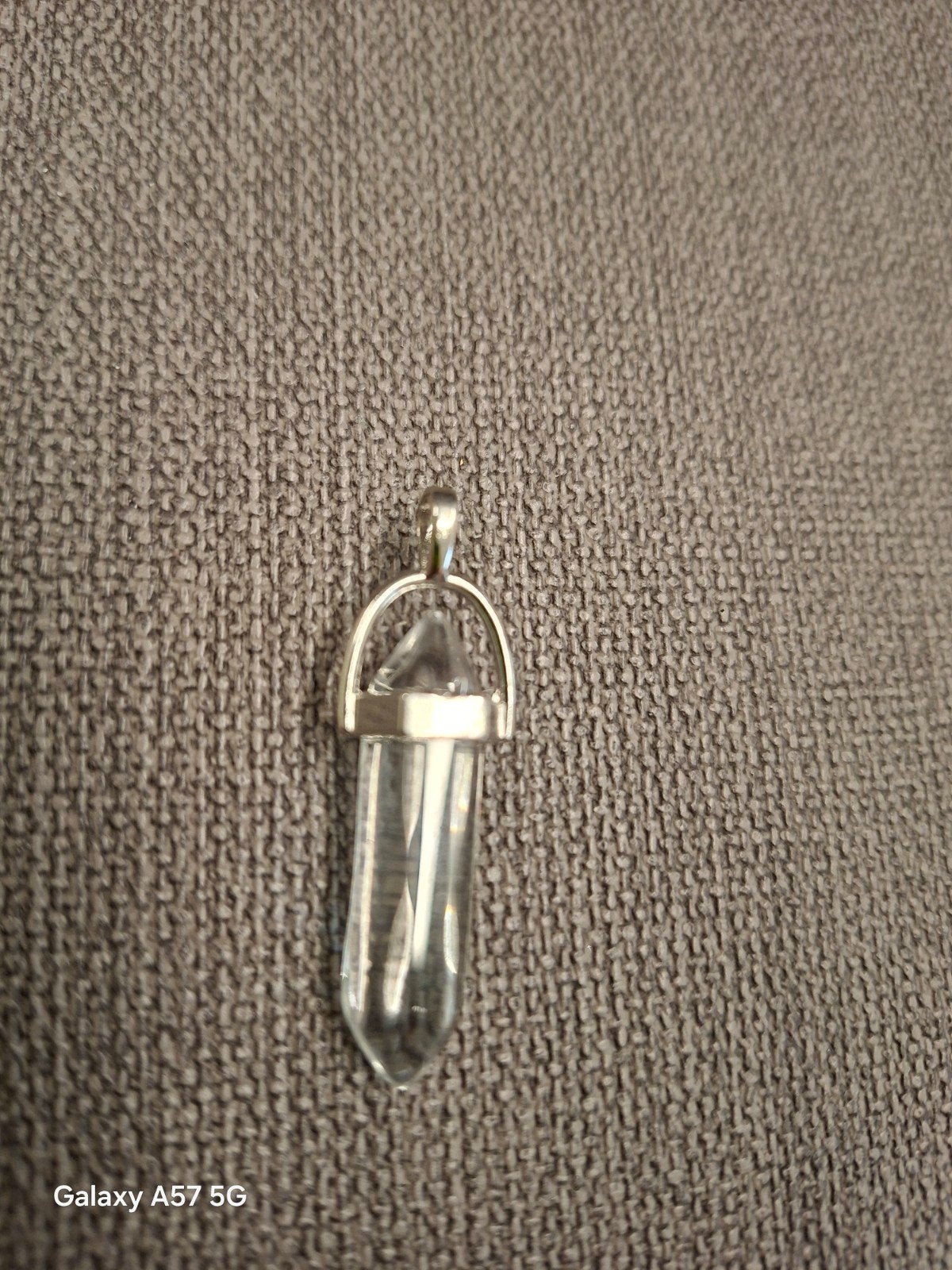 Helder Kwarts Hanger - Kristallen Punt Kettinghanger, Ophalen, Overige voorstellingen, Glas of Kristal, Wit