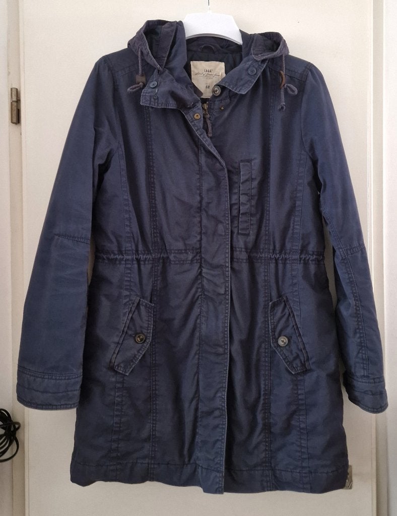 Donkerblauwe H&M dames winterjas/parka maat 46, Kleding | Dames, Jassen | Winter, H&M, Blauw, Maat 46/48 (XL) of groter, Ophalen of Verzenden