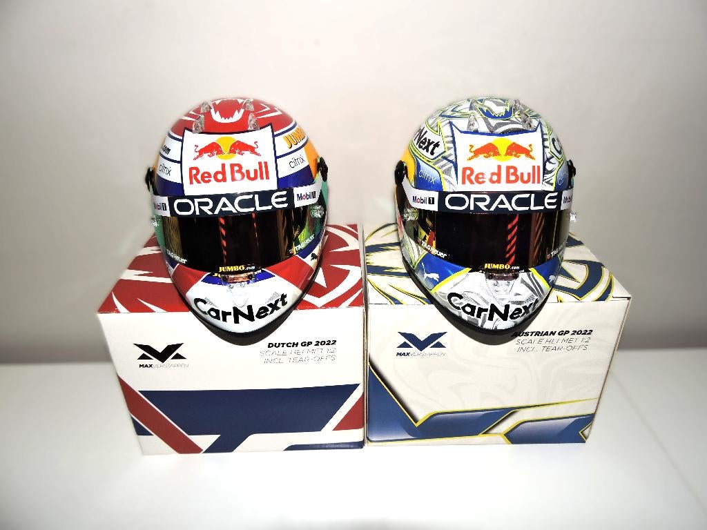 max verstappen helm 1:2 zandvoort oostenrijk 2022, Ophalen of Verzenden, Zo goed als nieuw, Formule 1