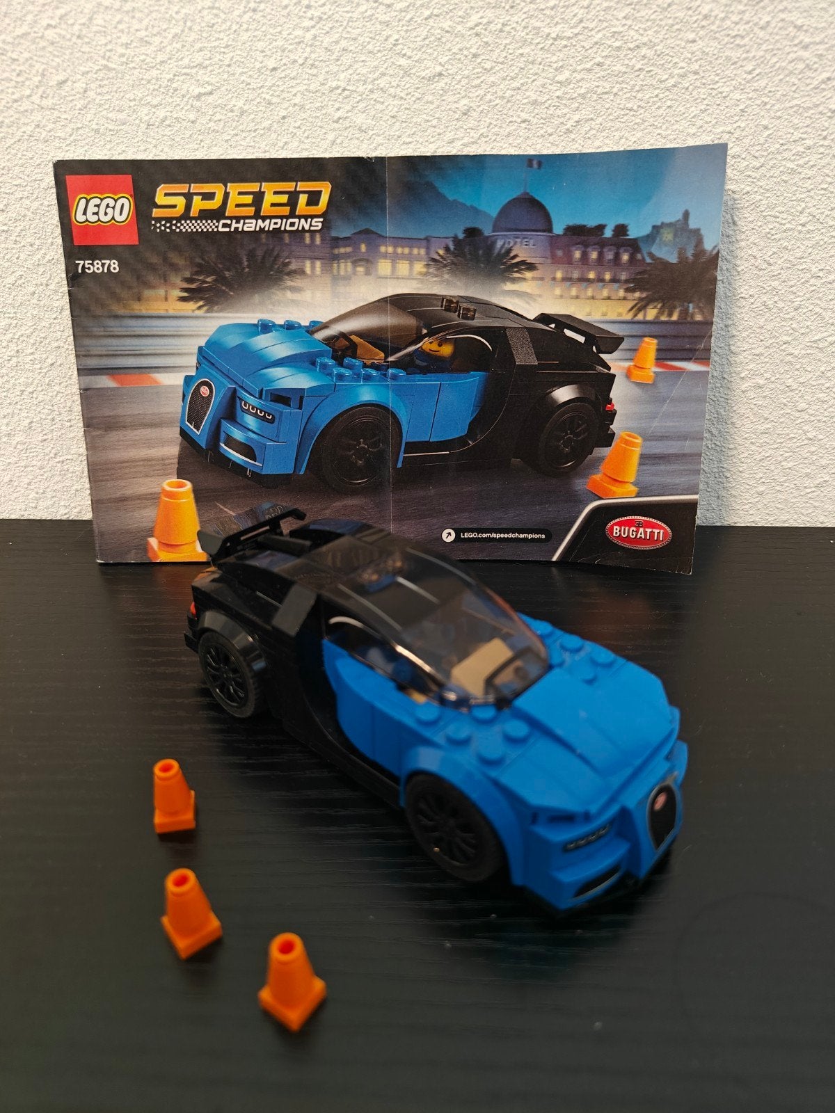 Lego Speed Champions 75878 Bugatti Chiron zgan compleet, Lego, Inclusief instructies, Zo goed als nieuw, Complete set