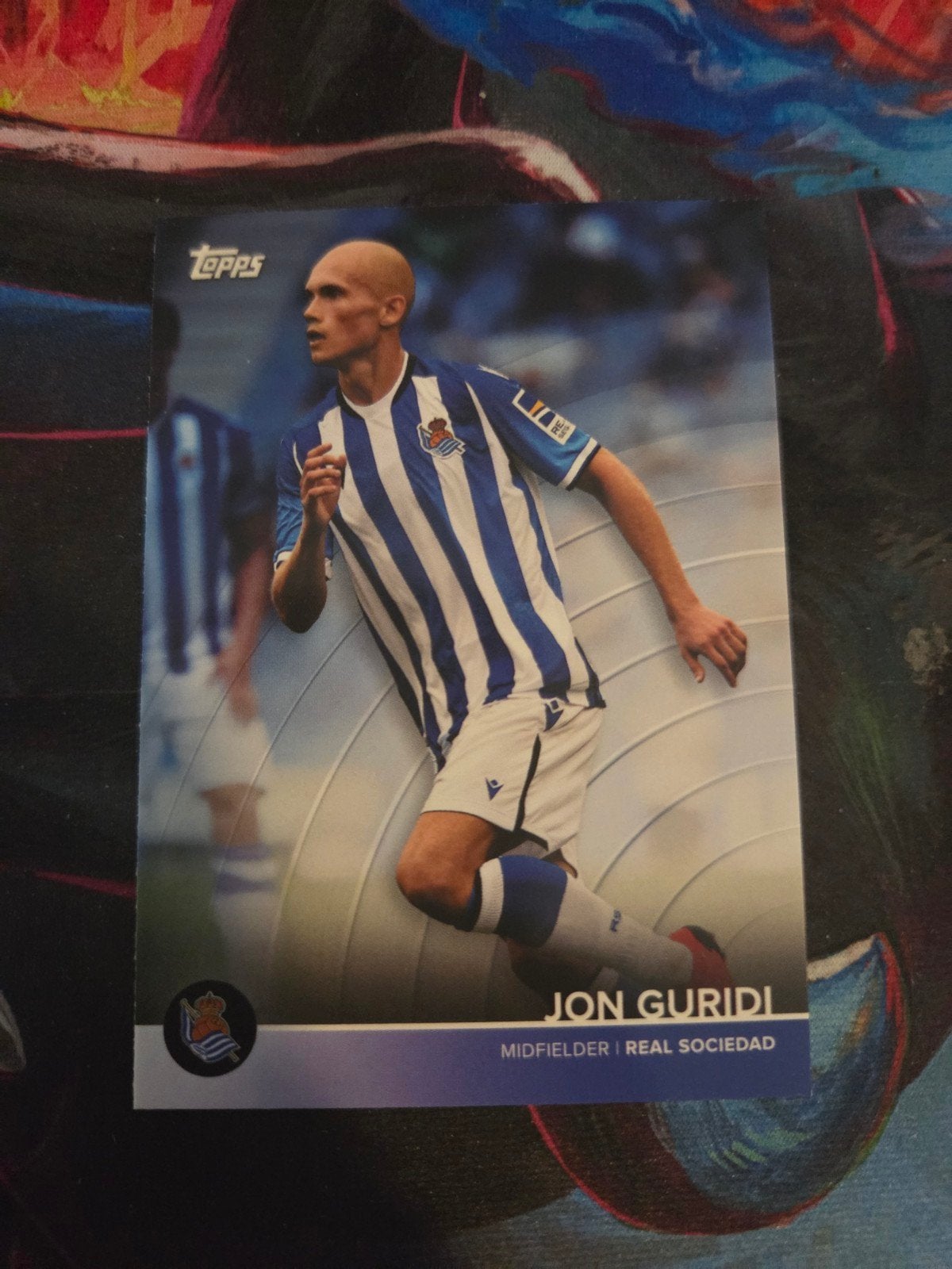 Topps Jon Guridi Real Sociedad Voetbalkaart, Ophalen of Verzenden, Zo goed als nieuw, Buitenlandse clubs, Spelerskaart
