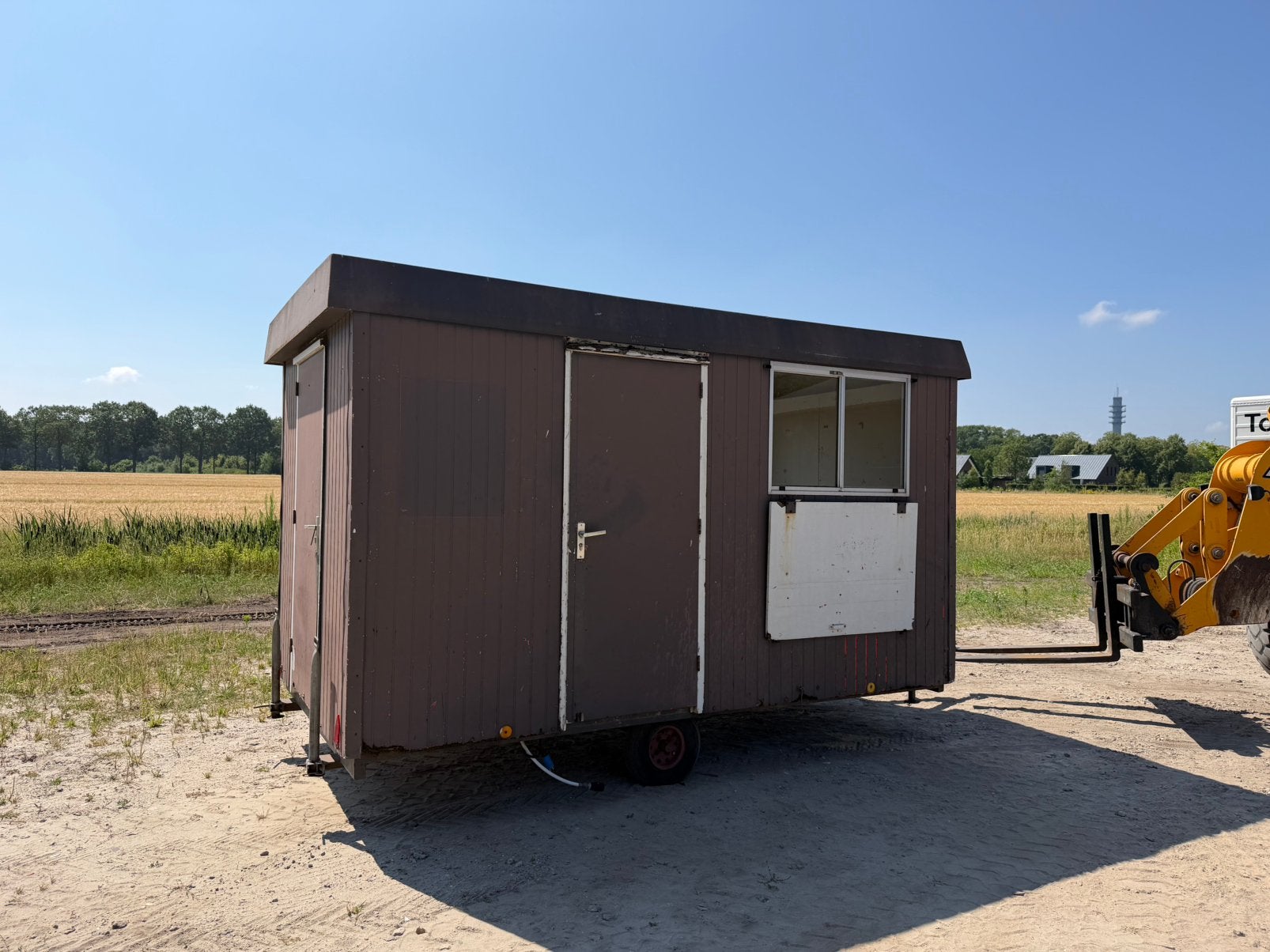 Schaftwagen bouwkeet te koop, Ophalen, Gebruikt