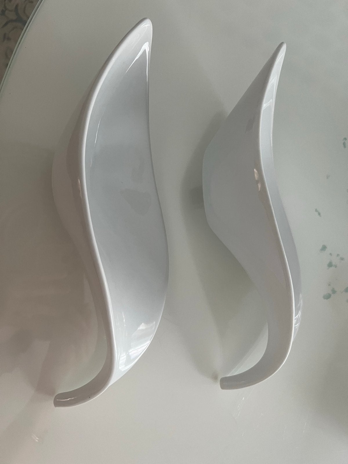 Set van 2 Witte Bladvormige Schalen - Bella Casa, Ophalen of Verzenden, Zo goed als nieuw