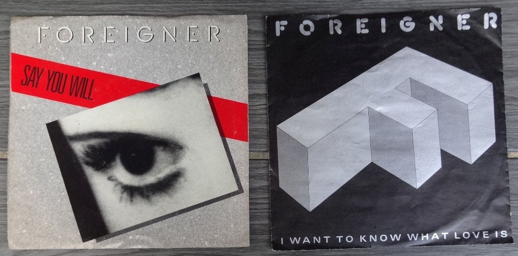 2x Singletjes 45 toeren van  FOREIGNER, Cd's en Dvd's, Vinyl Singles, Zo goed als nieuw, Pop, Overige typen, 7 inch, Ophalen of Verzenden