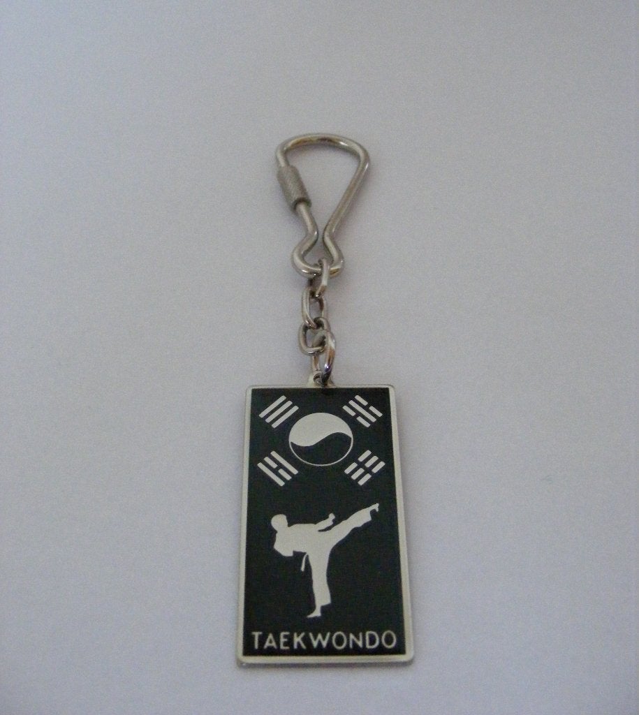 taekwondo sleutelhanger metaal (Maatwerk), Maat XS of kleiner, Ophalen of Verzenden, Nieuw, Taekwondo