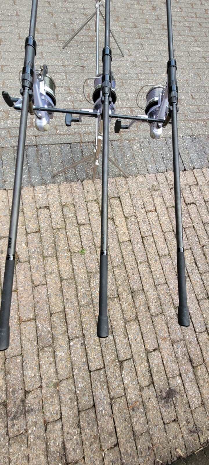 3x Fox Horizon X 12 ft + 3x Daiwa Emblem-X 5000T + FoxMicron, Watersport en Boten, Ophalen, Gebruikt, Complete set