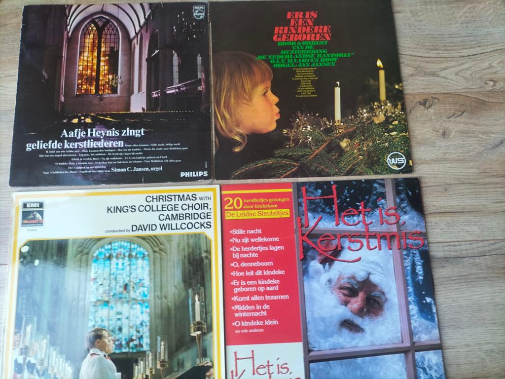 4 Kerst Vinyl LP's - Aafje Heynis, King's College Choir, Europees, Gebruikt, Voor 1960, Ophalen of Verzenden