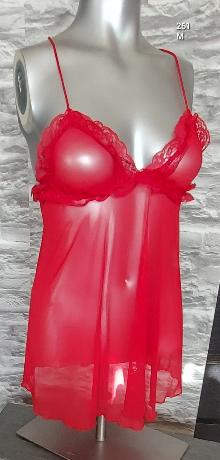 Sexy Hunkemöller Rood Babydoll M, Hunkemöller, Ophalen of Verzenden, Rood, Nachtkleding