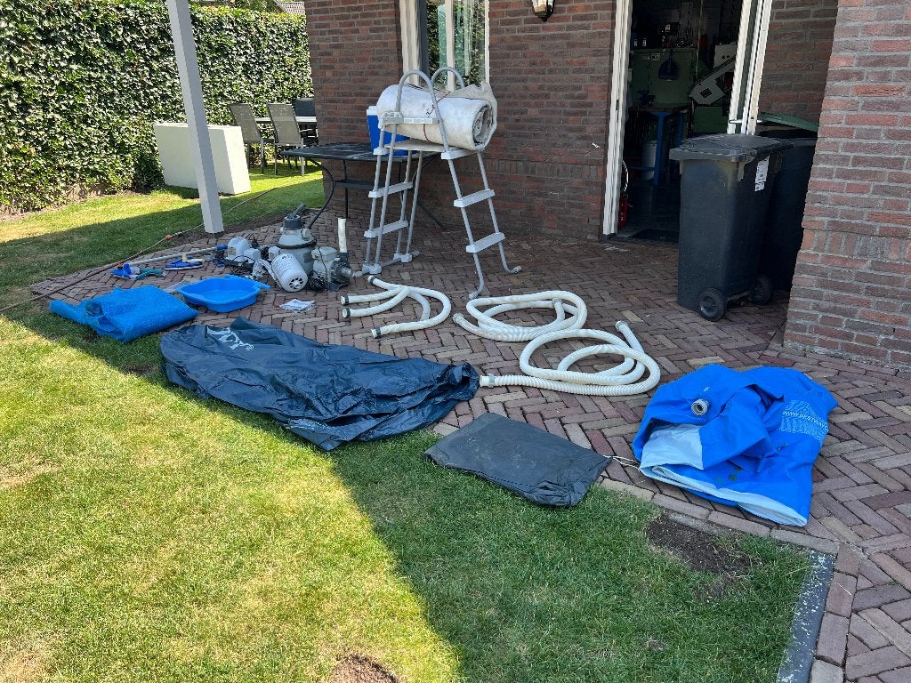 Complete zwembadset rond 305cm  "goed lezen a.u.b.", Ophalen, Gebruikt, Minder dan 80 cm, Rond