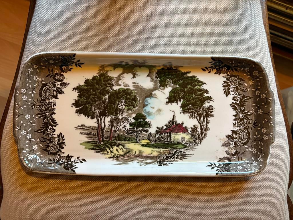 Grindley Country Style cakeschaal, Ophalen of Verzenden, Wedgwood, Aardewerk, Schaal of Schalen