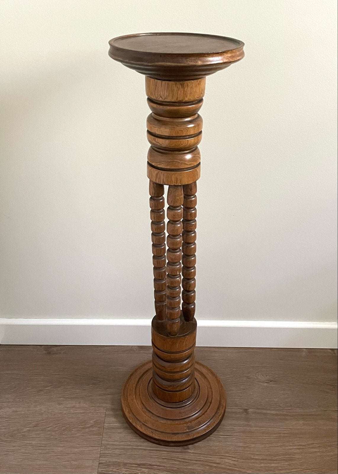Vintage Eiken-Hout Planten-Tafeltje Standaard  Bloementafel, Ophalen