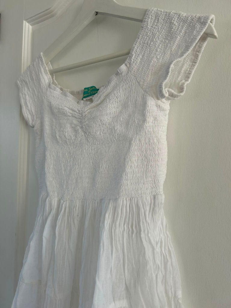 Zomerjurk Antica Santoria by Giacomo Cinque Napels, Kleding | Dames, Wit, Giacomo Cinque, Ophalen of Verzenden, Zo goed als nieuw