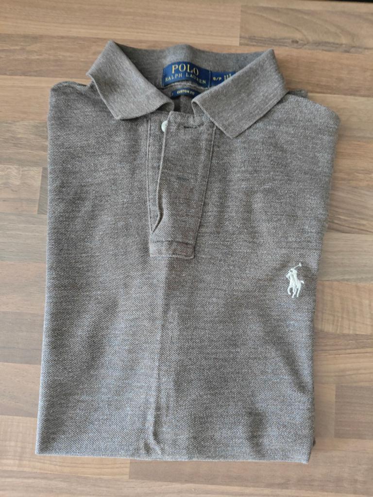 Polo Ralph Lauren Custom Fit Polo - Maat S, Bruin, Ophalen of Verzenden, Polo Ralph Lauren, Gedragen