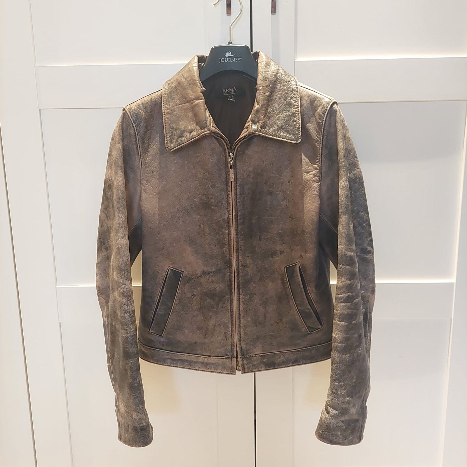 Arma Leren Dames Jack Maat 36, Ophalen of Verzenden, Gedragen, Maat 36 (S), Bruin