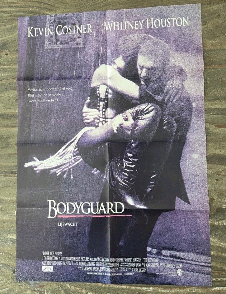 The Bodyguard Film Poster - Whitney Houston, Ophalen of Verzenden, Zo goed als nieuw, A1 t/m A3, Film en Tv