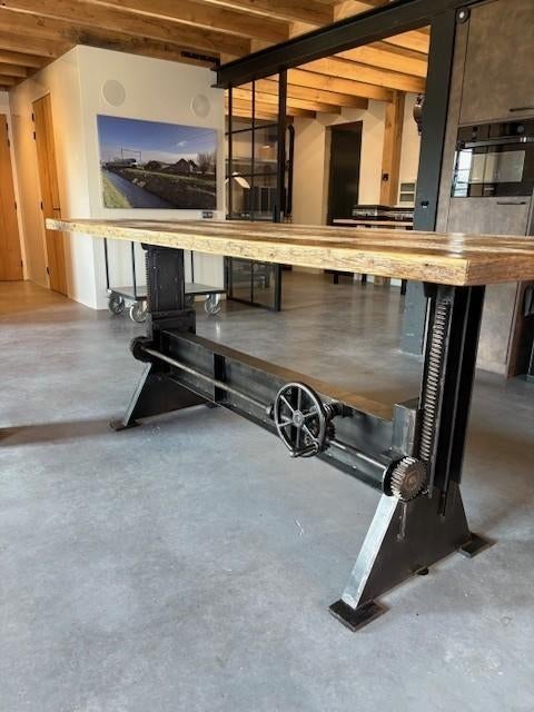 Buiten tafel - in hoogte verstelbaar (bar & eet) - korting!, Verzenden, Nieuw, Rechthoekig, Metaal