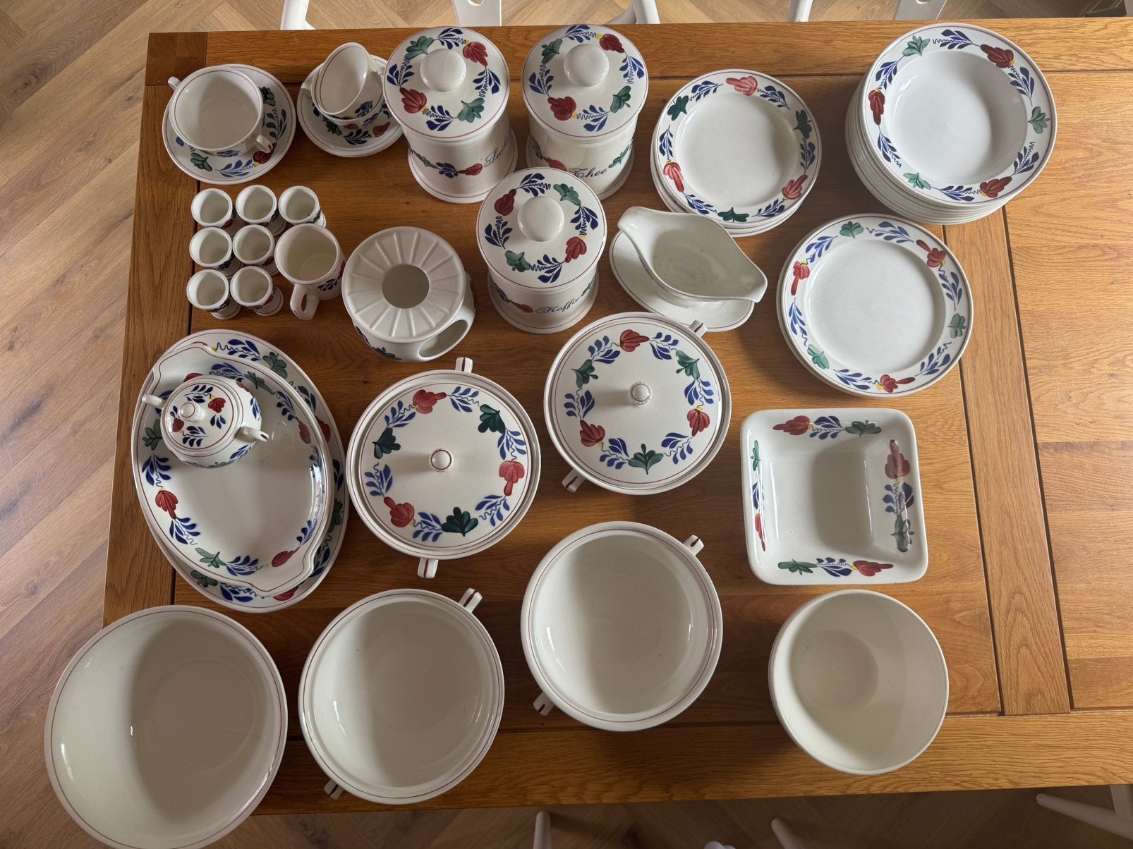 Uitgebreid servies, Boerenbont, Ophalen of Verzenden, Zo goed als nieuw, Aardewerk