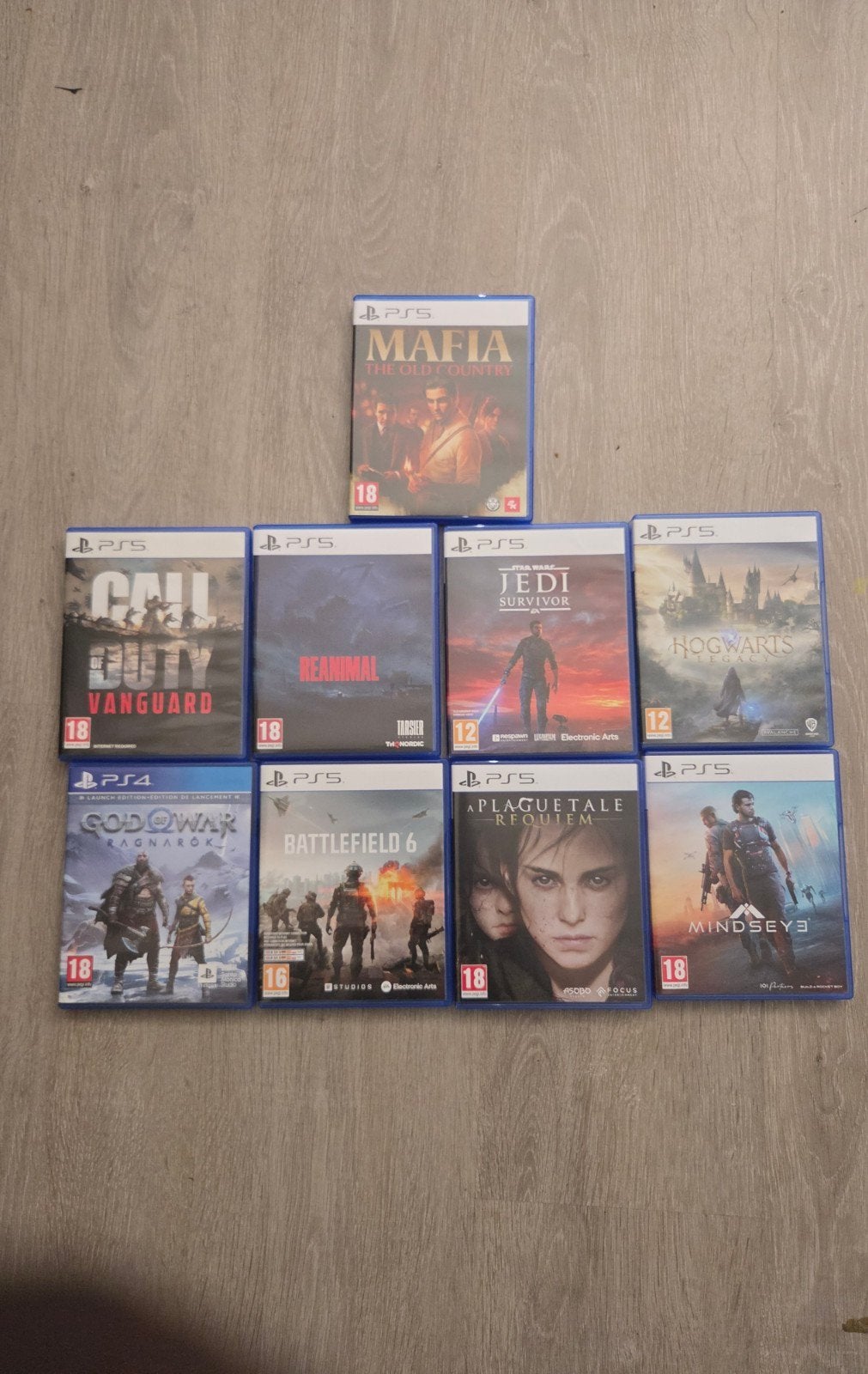 PS5 en PS4 Games Bundel: Mafia, Hogwarts Legacy, God of War, Spelcomputers en Games, Gebruikt, Vanaf 18 jaar, Overige genres, 1 speler