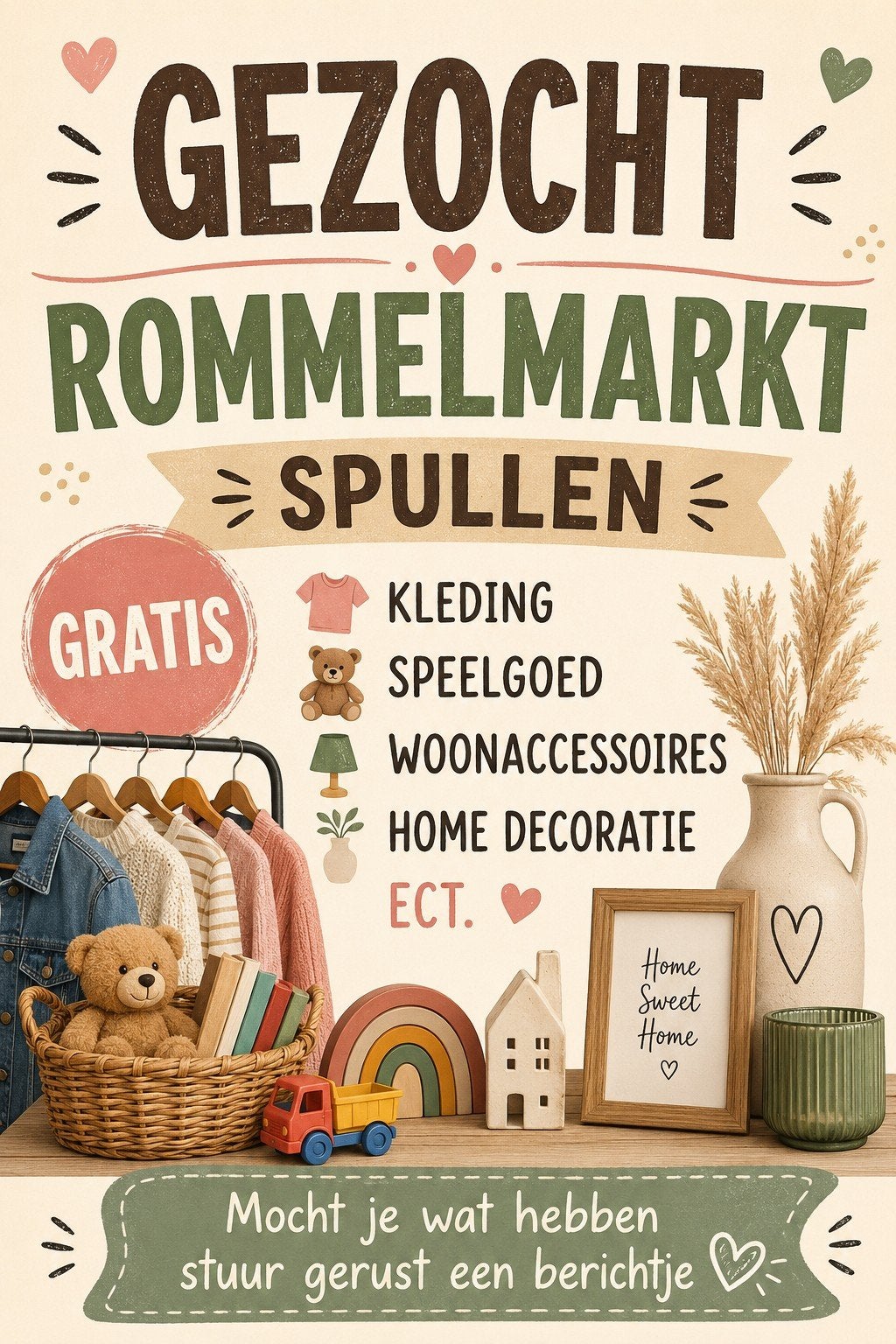 gezocht rommelmarkt spullen, Ophalen of Verzenden