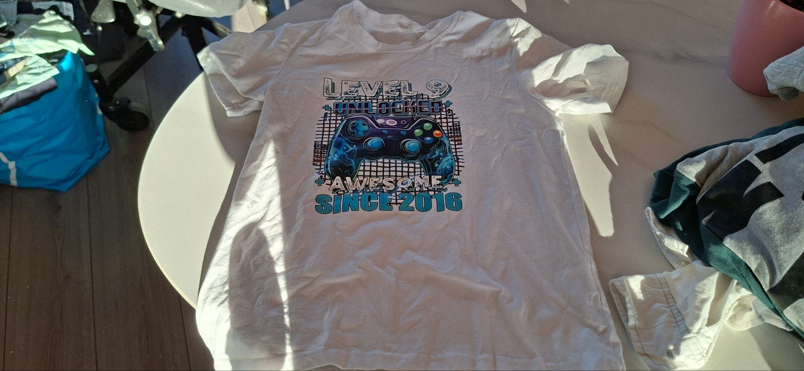 ZGN shirt maat 140 met Level 9 Unlocked print, Kinderen en Baby's, Kinderkleding | Maat 140, Ophalen of Verzenden, Zo goed als nieuw