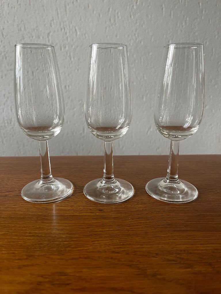 3 'Champagne/Sekt Glazen' "Leerdam" Nieuw, Ophalen of Verzenden, Nieuw, Bierglas