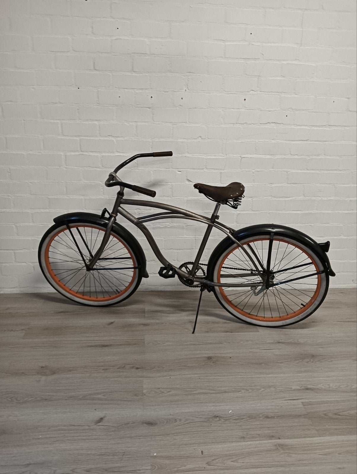 Vintage Cruiser Fiets - Uniek Design met Brooks Zadel, Fietsen en Brommers, Terugtraprem, Gebruikt, 53 tot 57 cm, Ophalen