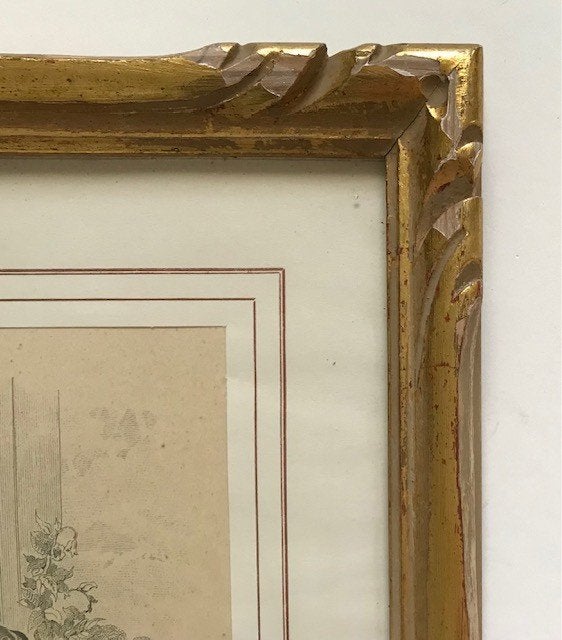 Ingelijste gravure van La Mode Illustrée, Overige technieken, Mode, Ophalen of Verzenden, 33 cm
