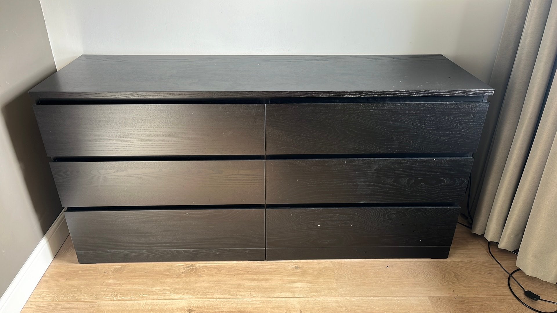 IKEA MALM Kast - Zwartbruin, 160x78x48 cm, Huis en Inrichting, Kasten | Ladekasten, Ophalen, Gebruikt, 5 laden of meer, 150 tot 200 cm
