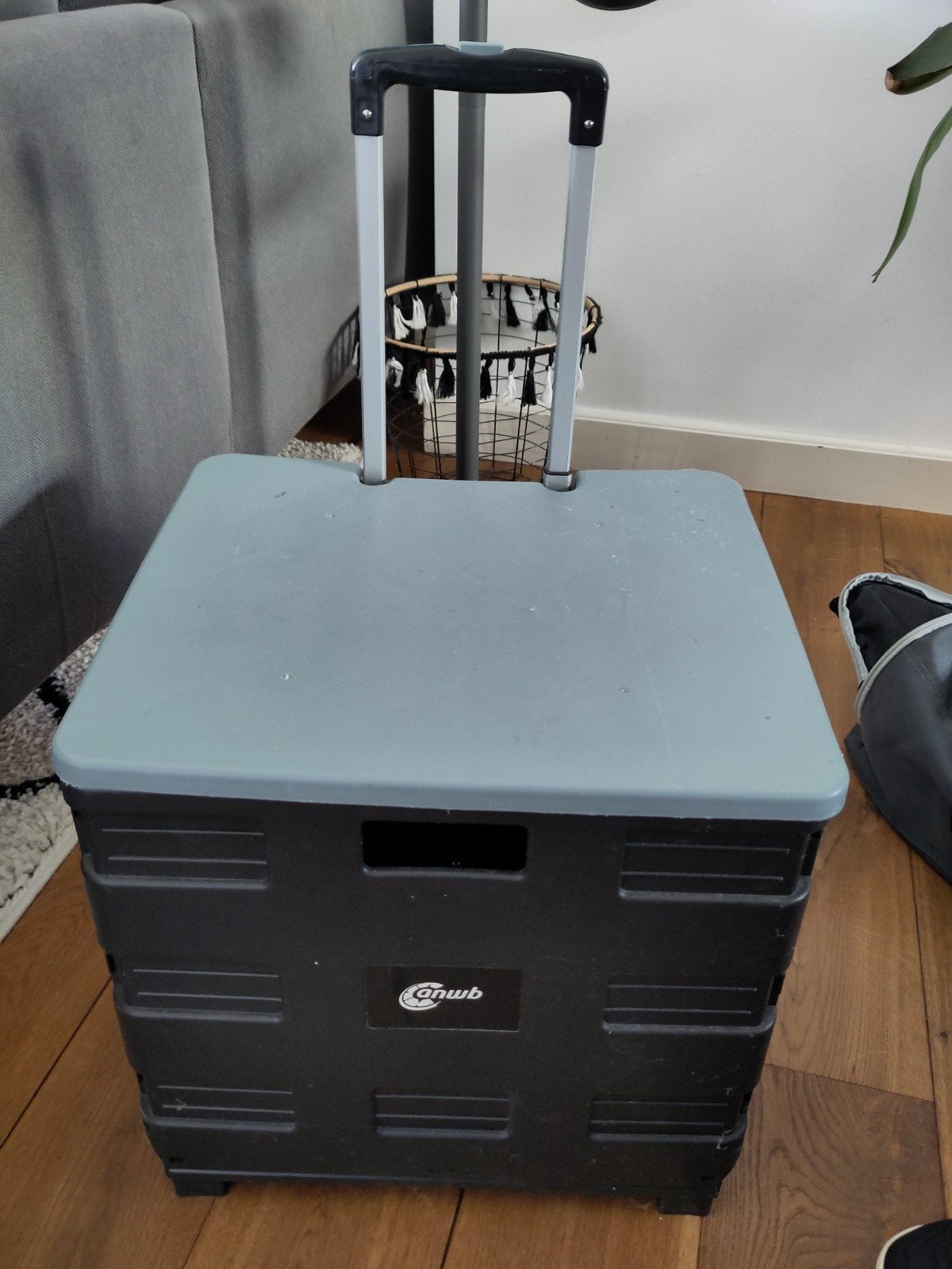 ANWB Opvouwbare Boodschappen Trolley - Zwart/Grijs, Caravans en Kamperen, Ophalen, Gebruikt