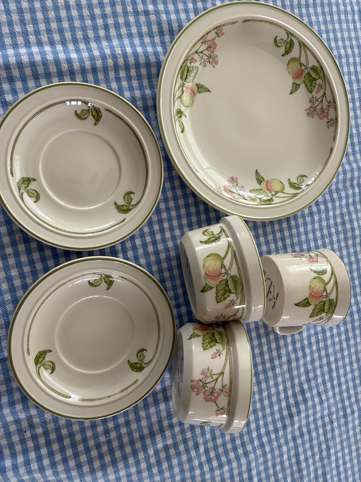 Wedgwood Wild Apple serviesdelen - Vintage, Gebruikt, Vintage, Ophalen of Verzenden, Kop(pen) en/of Schotel(s)