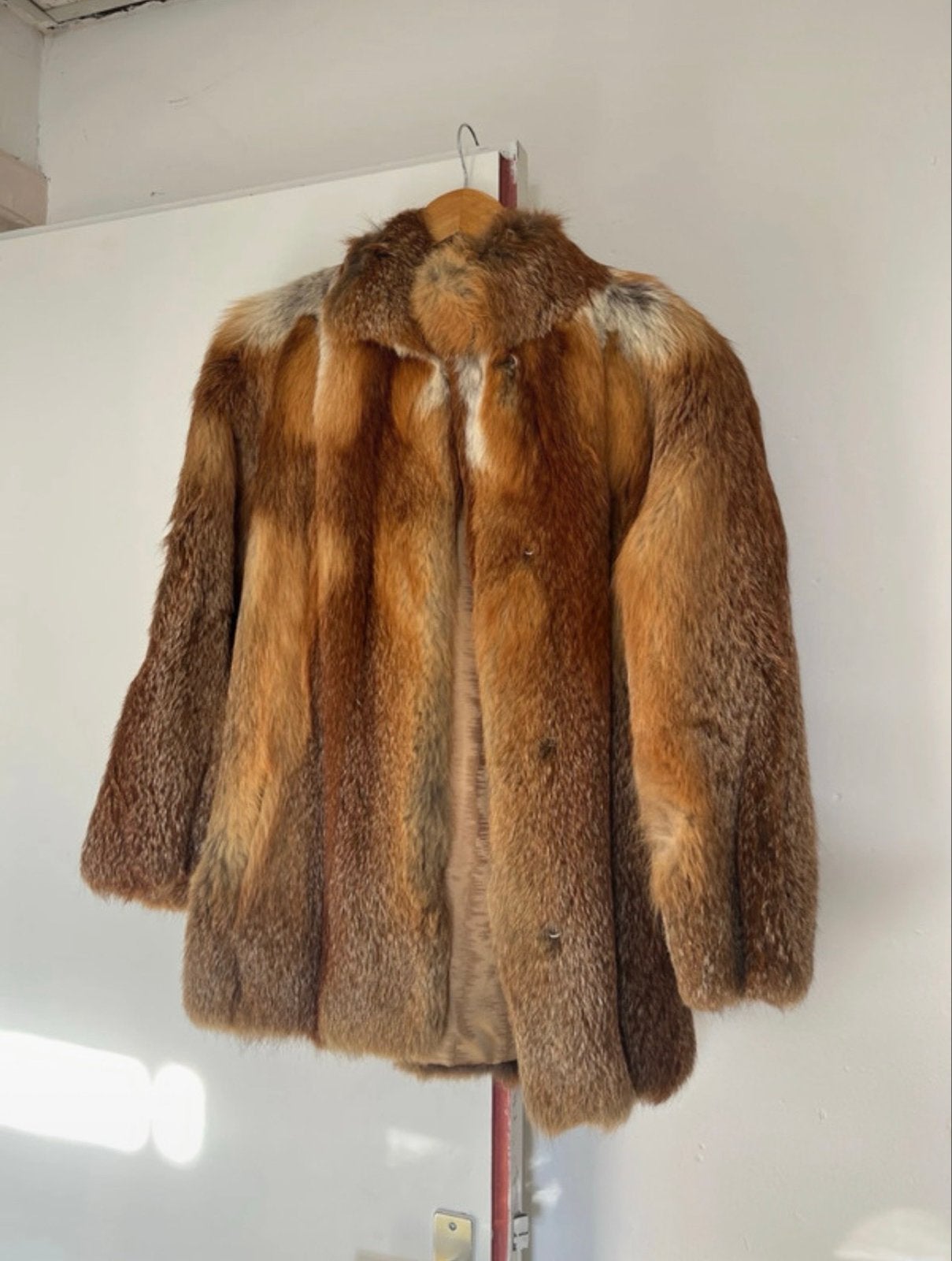 Vintage Bontjas, Kleding | Dames, Ophalen of Verzenden, Zo goed als nieuw, Maat 38/40 (M), Bruin