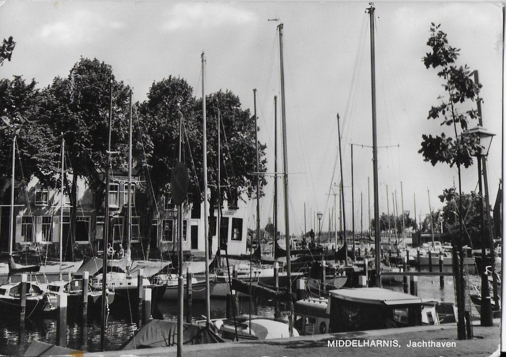 Middelharnis Jachthaven Gelopen Ansichtkaart ( 4341 ), Ophalen of Verzenden, 1960 tot 1980, Gelopen
