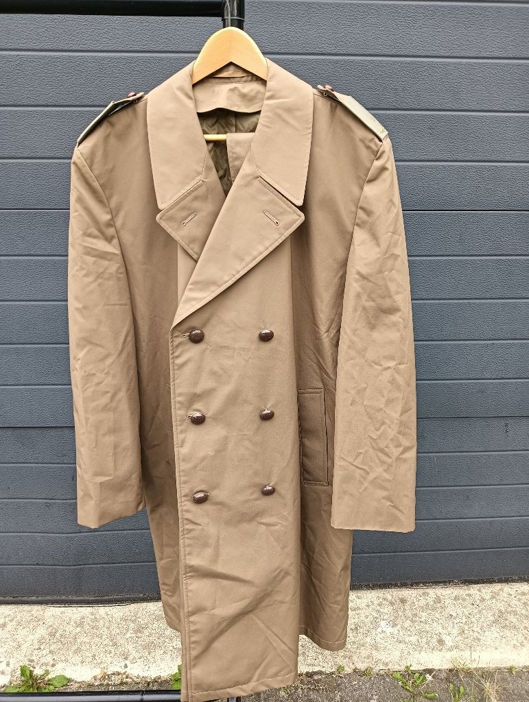 Vintage leger zomer jas met ceintuur, Verzenden, Zo goed als nieuw, Maat 48/50 (M), Beige