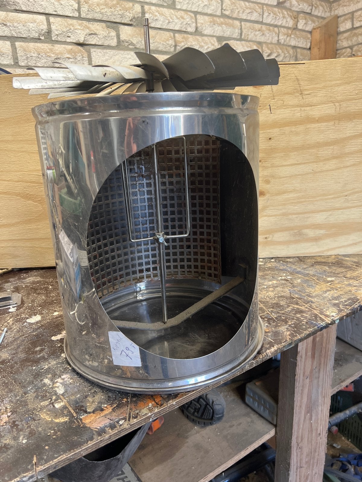 Kipgrill RVS met draaispit en windmolen, Ophalen of Verzenden, Nieuw