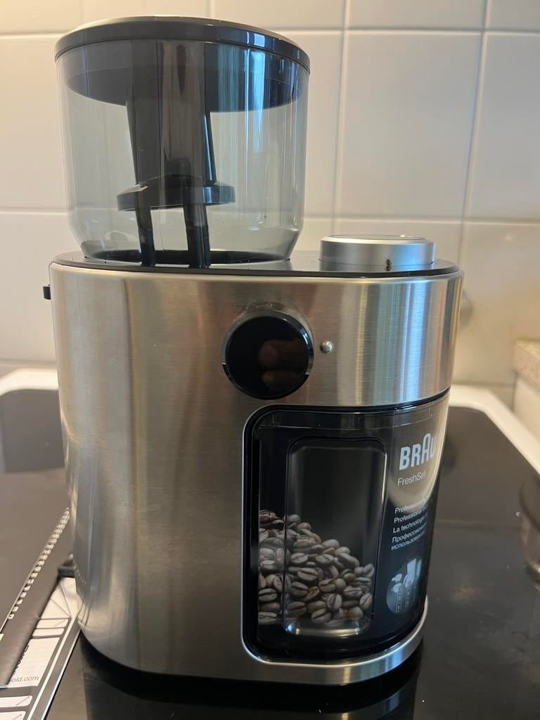 Mediamarkt-Braun-Zilverkleurige Koffie Grinder, Ophalen, Nieuw, Koffiemachine