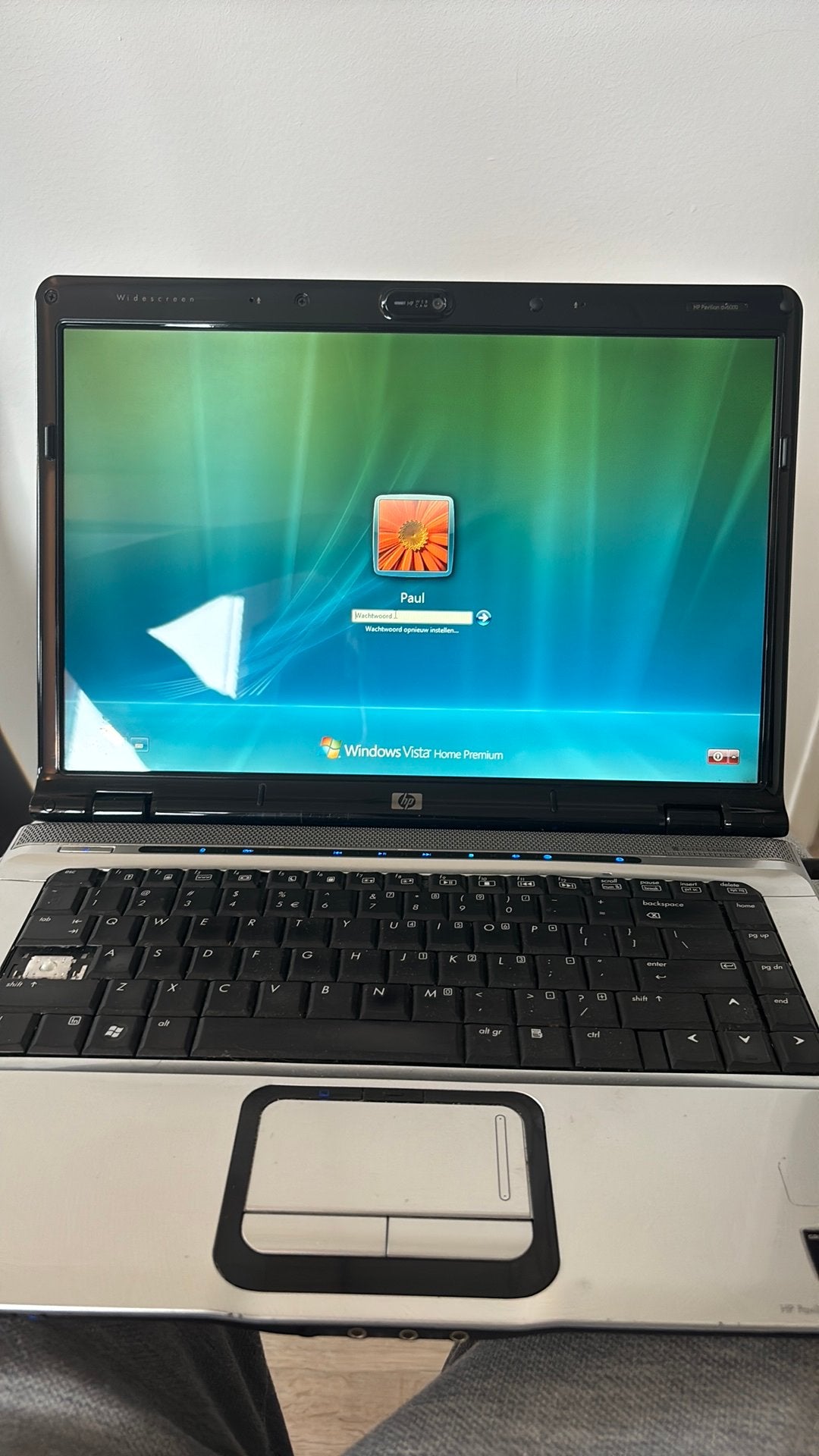 HP Pavilion dv6000 laptop inclusief lader – Windows Vista, Ophalen, Gebruikt