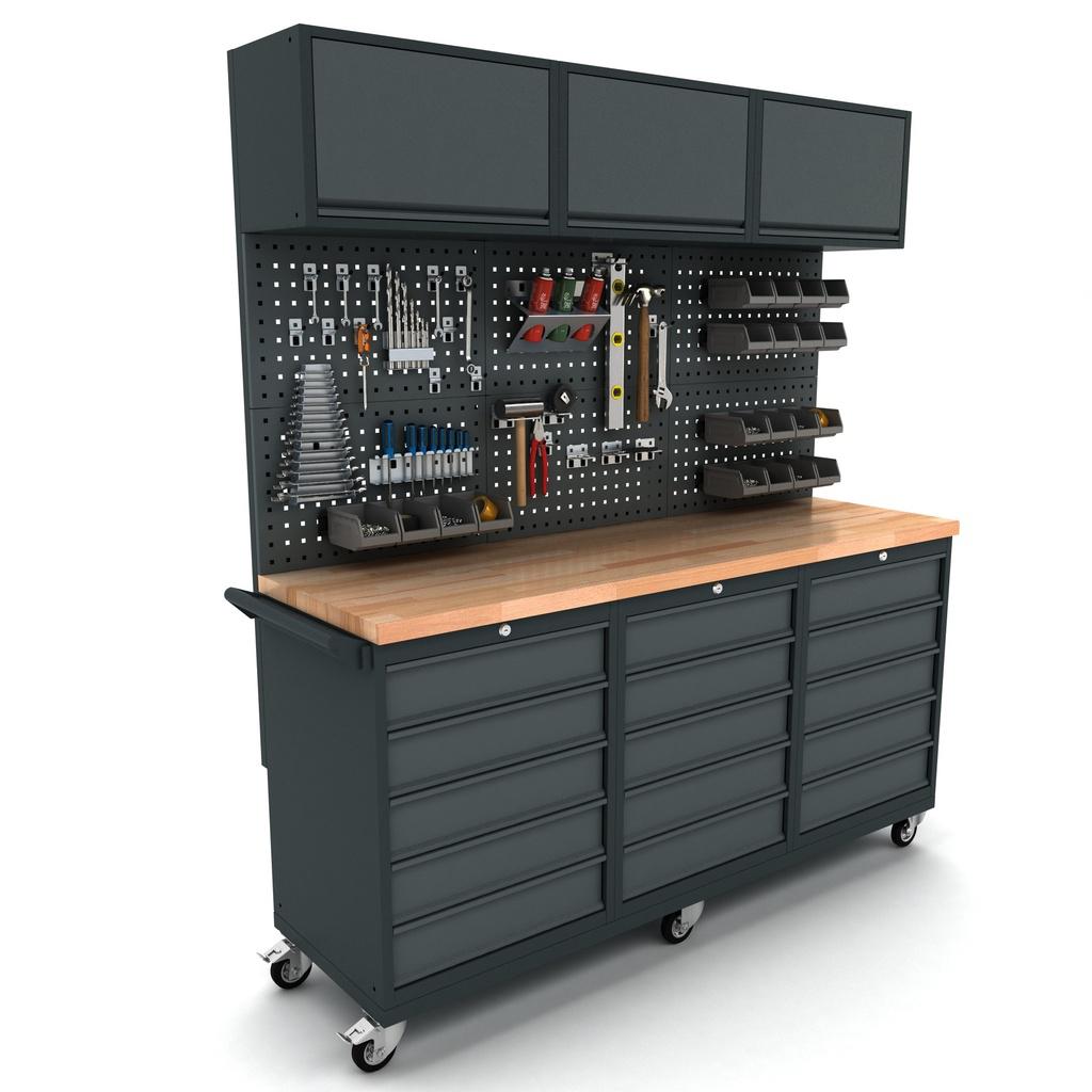 Verrijdbare werkbank 3x 5 laden kast incl. gereedschapswand, Auto diversen, Ophalen, Nieuw
