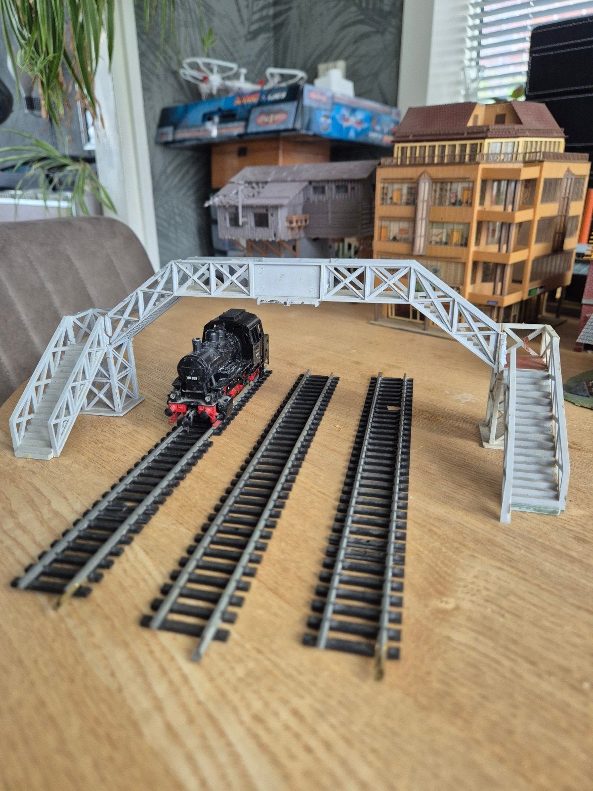 loopbrug 3 sporen H0, Overige merken, Gebruikt, Gelijkstroom of Wisselstroom, Brug, Tunnel of Gebouw