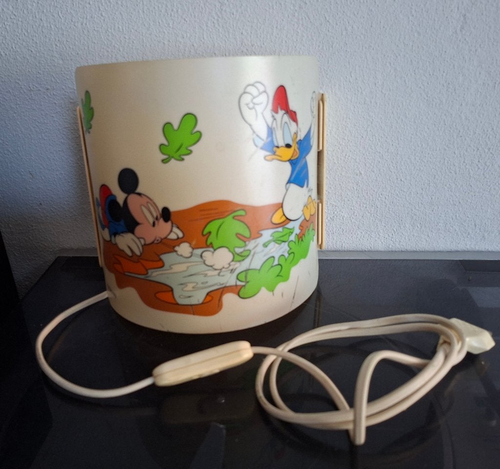 2 x Vintage Disney Donald Duck lampen. zie foto's., Verzamelen, Ophalen of Verzenden, Donald Duck, Zo goed als nieuw, Beeldje of Figuurtje