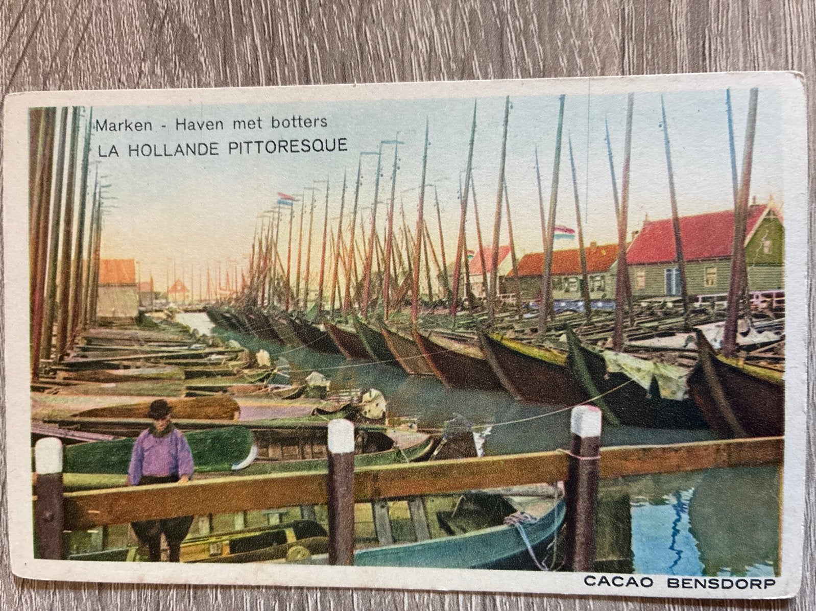 Oude ansichtkaart Marken - Cacao Bensdorp Haven, Ophalen of Verzenden, Voor 1920, Ongelopen, Noord-Holland