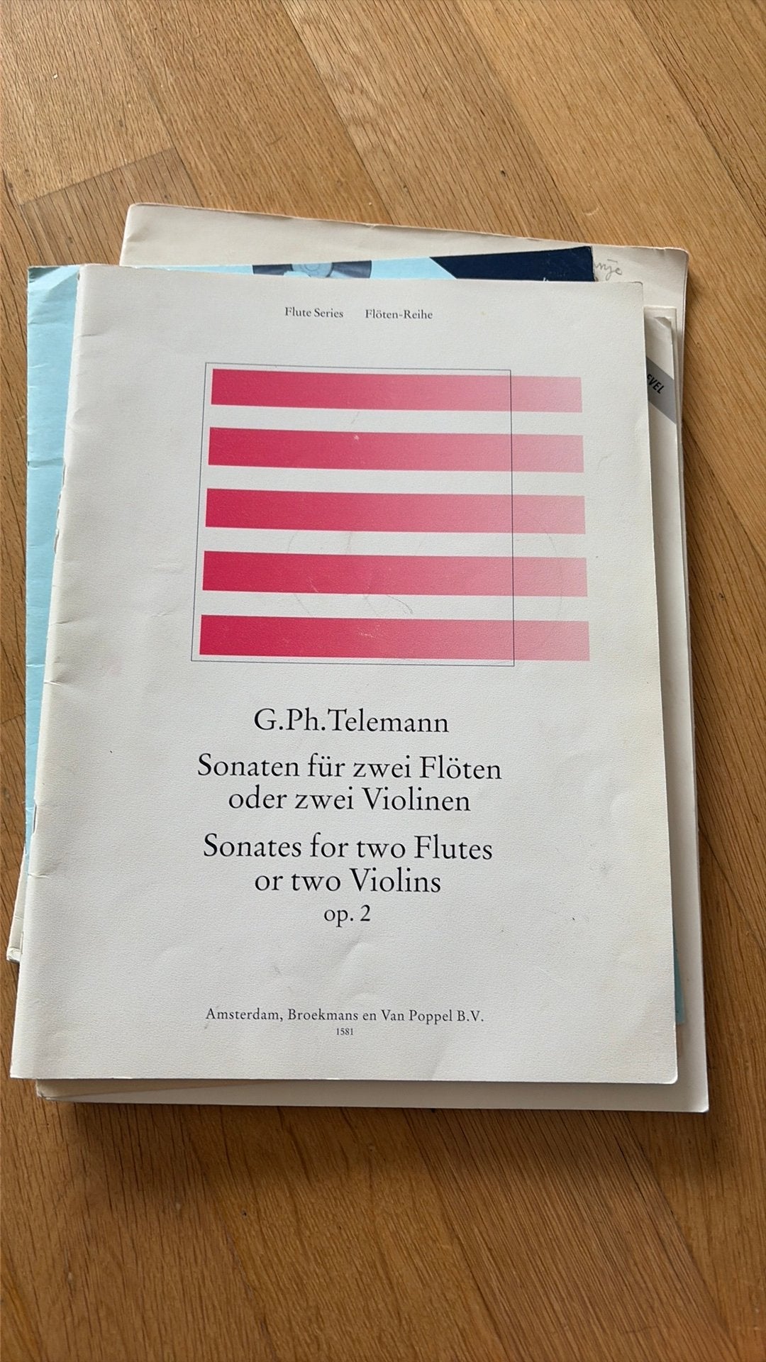 Telemann sonaten voor 2 violen of 2 fluiten, opus 2, Klassiek, Ophalen of Verzenden, Zo goed als nieuw, Viool of Altviool