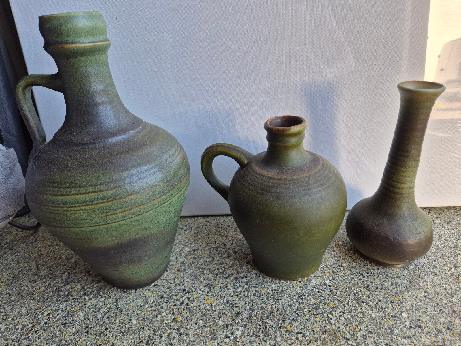 Set van 3 vintage aardewerken vazen/kruiken, Ophalen of Verzenden