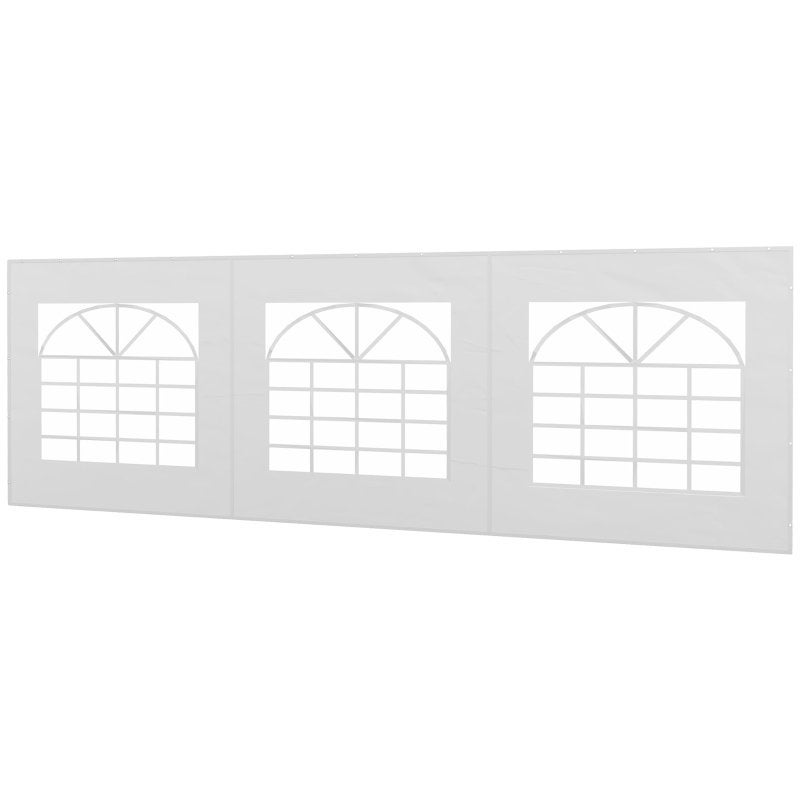 Outsunny Vervangende Wand voor Paviljoen 6x2m Wit, Ophalen, Minder dan 4 meter, Nieuw, 2 meter of meer