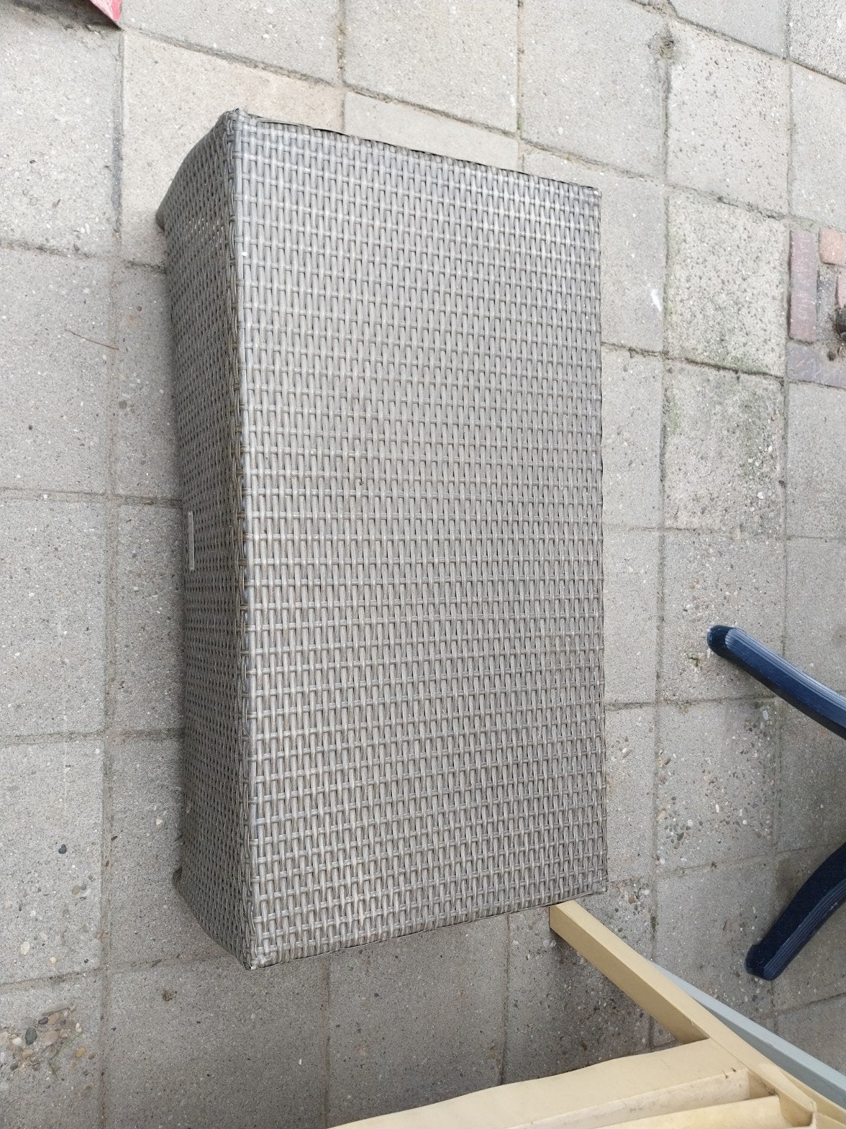 Royal Patio Wicker Tuin bijzettafel - Grijs, Ophalen, Zo goed als nieuw, Rechthoekig, Wicker