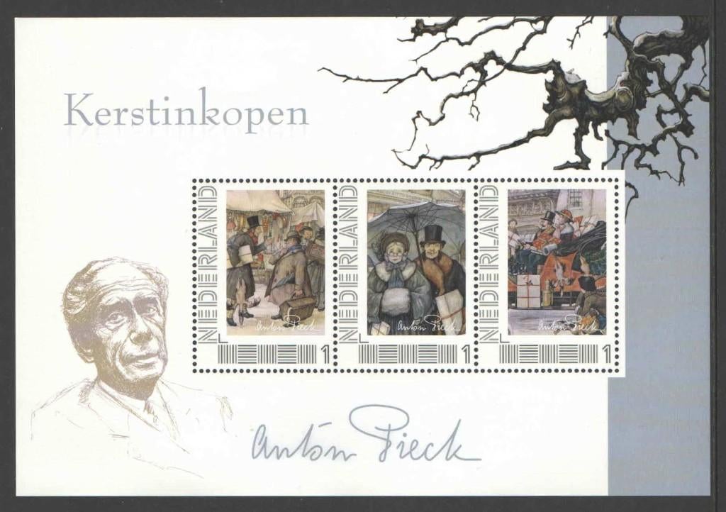 Postzegels Anton Pieck: Kerstinkopen, Ophalen of Verzenden, Na 1940, Postfris