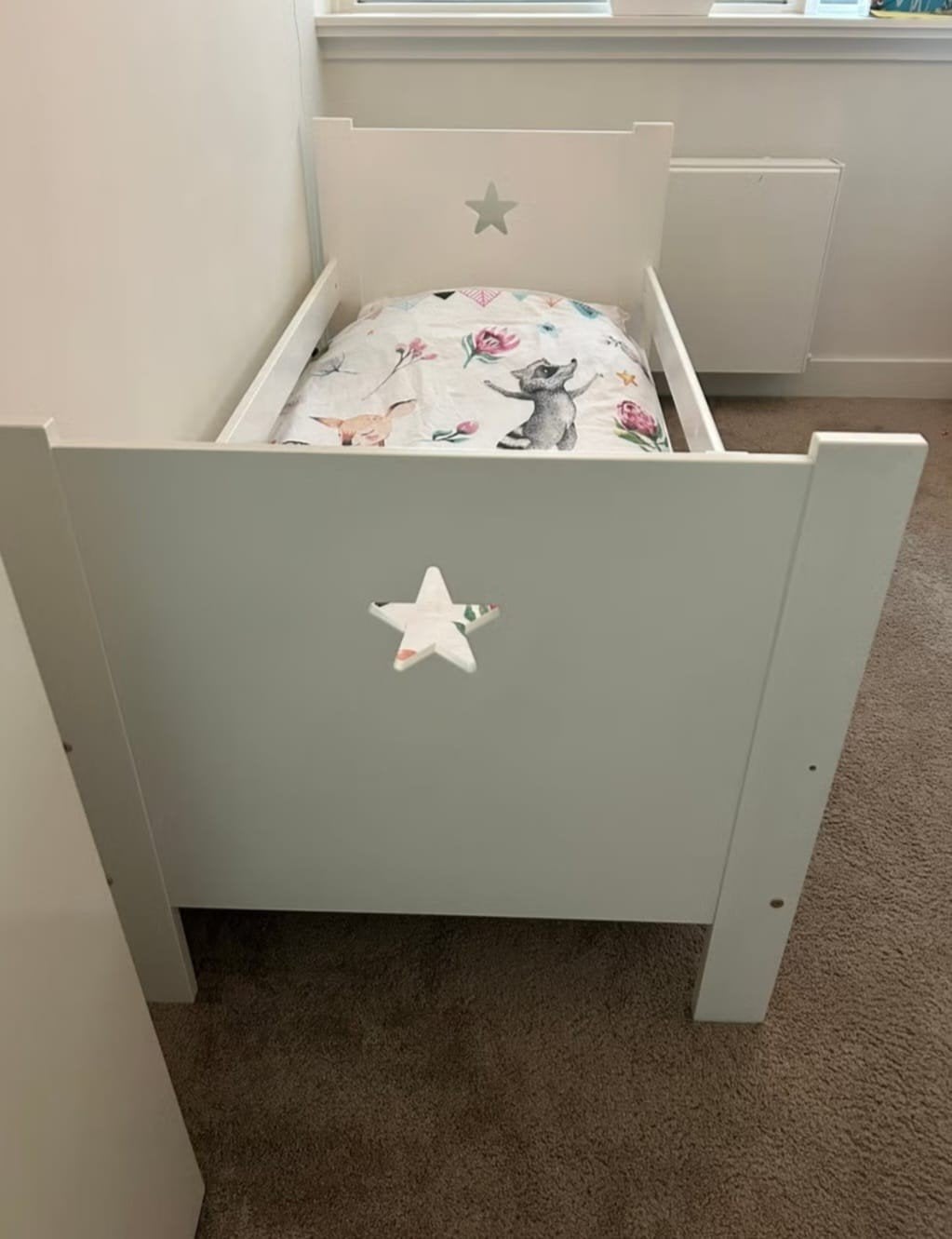 Juniorbed Petit Amelie incl. matras en dekbed, 70 tot 85 cm, 140 tot 160 cm, Zo goed als nieuw, Ophalen