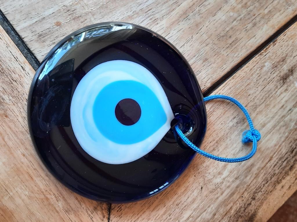 Het boze oog, Huis en Inrichting, Ophalen of Verzenden, Zo goed als nieuw, Blauw, Glas